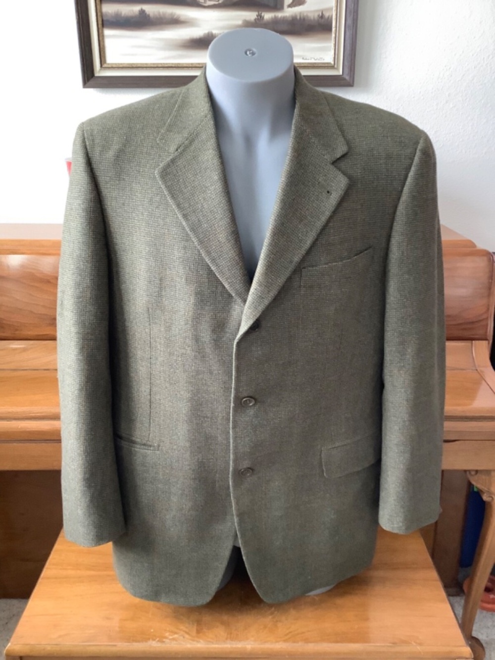 CANALI Proposta Olive Men’s BLAZER Sport Coat WOOL Lana Cashmere 54R (US 44R)